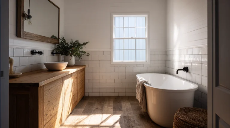 15 Modern Farmhouse Bathroom Design Ideas That Blend Rustic Charm With Contemporary Style