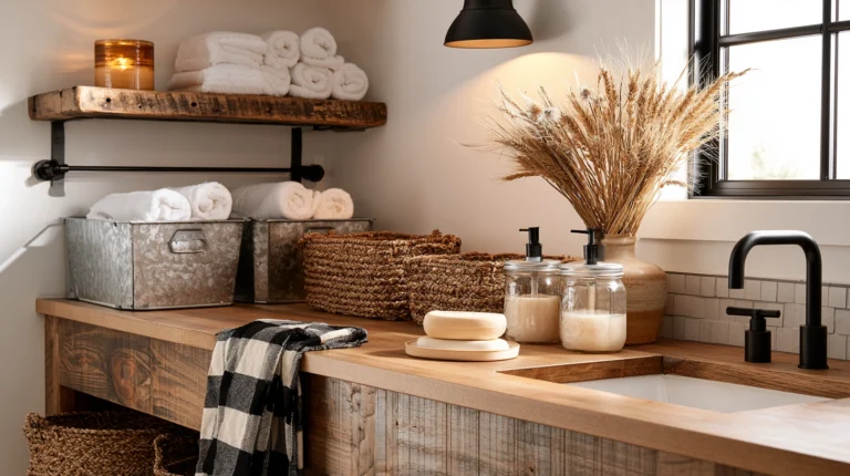 13 Farmhouse Fall Bathroom Accessories You’ll Love